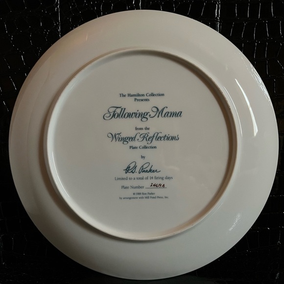 “Following Mama” Winged Reflections Collectors Plate Authenticated - Picture 2 of 3
